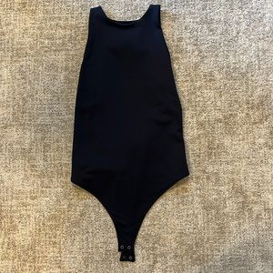Abercrombie Black Tank Backless Thong Bodysuit Size Small